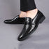 Elegant Men's Business Leather Sandals - Soft Bottom Hollow Hole Design for Middle-Aged and Elderly Dads - Comfortable Slip-On Footwear for Office and Career